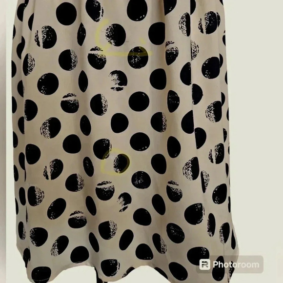 Umgee Black Tan Polka Dot Sleeveless Midi Dress Small - Picture 8 of 8